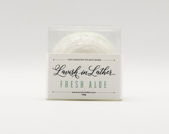Fresh Aloe Bath Bomb | Artisan, Homemade Bath Bomb, Cute Gift Idea, Natural Bath Bomb