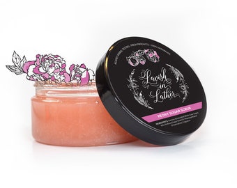 Pandage de sucre de pivoine Scrub de sucre naturel, tout le gommage normal, gommage de corps, tout le gommage naturel de sucre