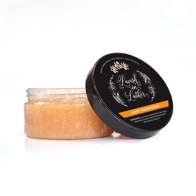 Sugar Exfoliating Scrub Honey Sugar Scrub Sugar Body Etsy