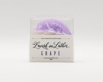 Grape Bath Bomb | Cute Bath Bomb, Artisan, DIY Bath Bomb, Colorful