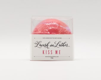 Kiss Me Bath Bomb | DIY Bath Bomb, Handcrafted, Gift Idea, Cute Bath Bomb
