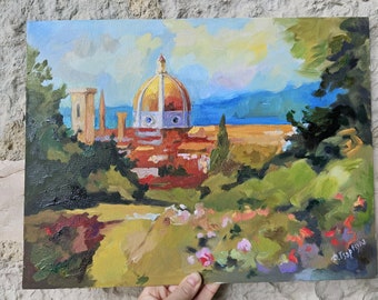 Florence Dome Original Painting 30x40 cm