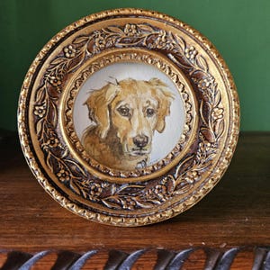 Ritratto su commissione di un animale di affezione, micro acquerello originale del cane