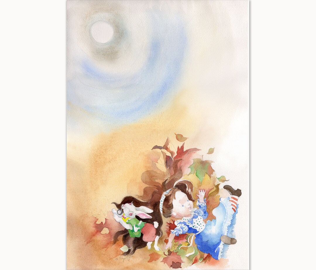 Rabbit Portal Original Illustration, Children Room Decor or Fairy Tale ...