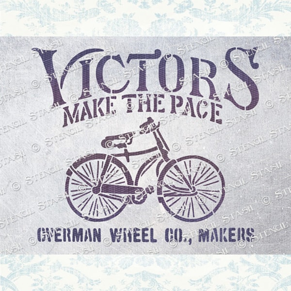 STENCIL 'Bicycles Small' Vintage Victors Bike Advert, Label, Furniture, Crafts, Reusable THICKER 250/10mil MYLAR, by Stencil Stash