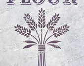 STENCIL 39 Grain Sack Flour 39 Vintage Script, Furniture, Home Decor, Fabric, Crafts, Reusable THICKER 250 10mil MYLAR, by Stencil Stash