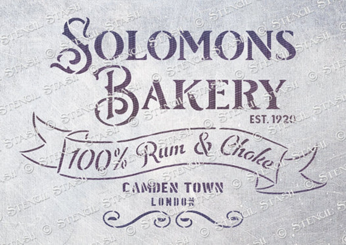 STENCIL 'peaky Blinders Solomons Rum' Vintage Sign, Furniture, Crate