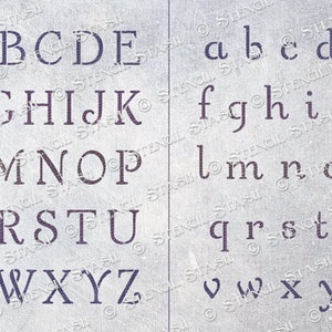 ESTÊNCIL 'Conjunto de letras do alfabeto', Natal, Casamentos, Placas, Móveis, Vintage, Artesanato, Reutilizável MAIS ESPESSO 250/10mil MYLAR por Stencil Stash