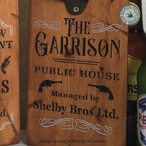 STENCIL 'peaky Blinders Garrison' English Vintage Pub, Sign, Furniture ...
