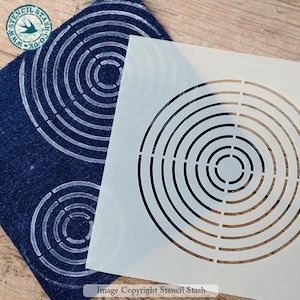 STENCIL 'Circle Guide' 05 Sashiko-sjabloon, langzaam gestikt, zichtbaar herstellen, naaien, herbruikbaar DIKKER 250/10 mil MYLAR, by Stencil Stash