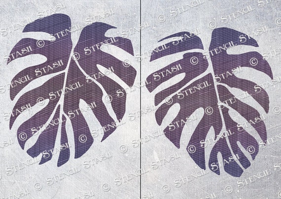 SCHABLONE 'Tropical Monstera Leaves' 4 Gren Mbel Wohnkultur Handwerk  Botanische Blatt, wiederverwendbar DICKER 250/10mil MYLAR, von Stencil  Stash - Etsy sterreich