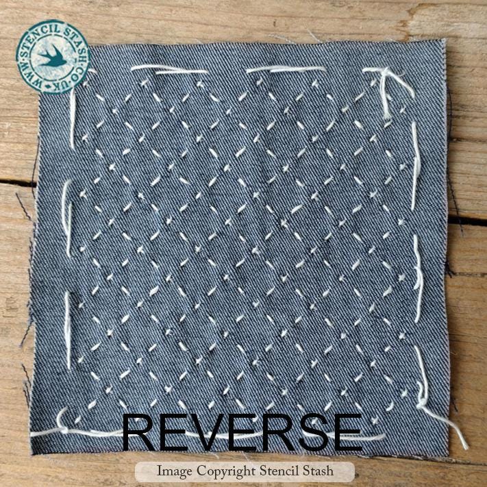 STENCIL 'diamond Lattice' 019 Sashiko Template, Slow Stitching