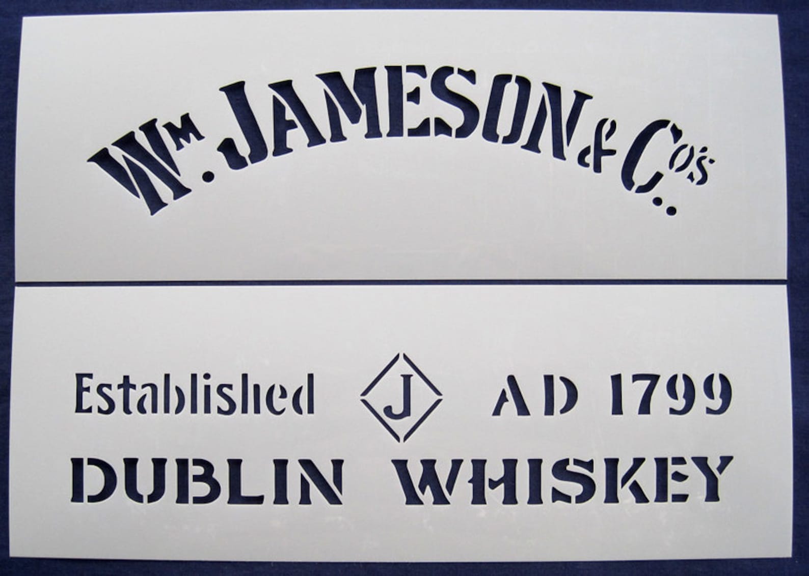 STENCIL 'jameson Whiskey' Vintage Label, Furniture Crafts, Reusable ...