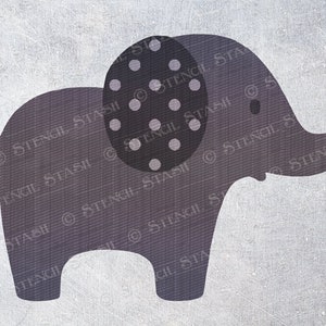 STENCIL &#39;Elephant&#39; Children, Nursery Furniture, Home Decor, Craft, Reusable THICKER 250/10mil MYLAR, by Stencil Stash