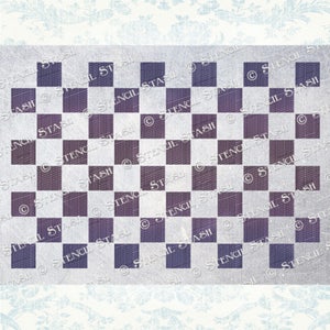 SCHABLONE 'Chequerboard Pattern' Alice, Kinder, Quadrate, Möbel, Wohnkultur, Basteln, wiederverwendbar DICKER 250/10mil MYLAR, von Stencil Stash