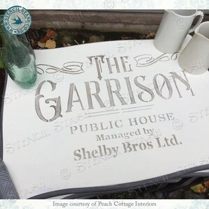 STENCIL 'peaky Blinders Garrison' English Vintage Pub, Sign, Furniture ...