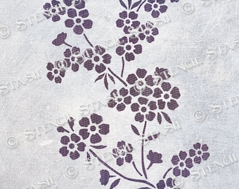 SCHABLON 'Single Blossom' Blomkollektion, Skapa Blommönster, Möbler, Återanvändbar TJOCKARE 250/10mil MYLAR, av Stencil Stash