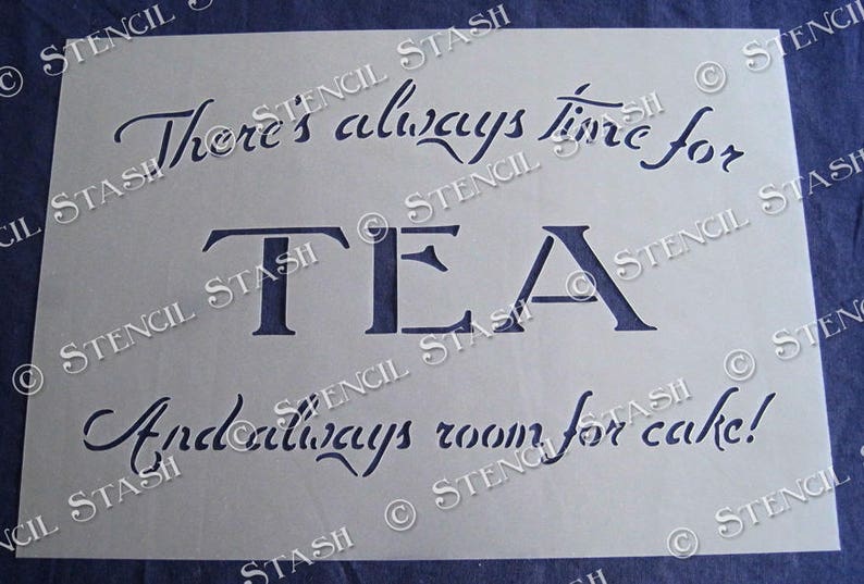STENCIL 'time for Tea' and Cake, Vintage English Script, Furniture ...