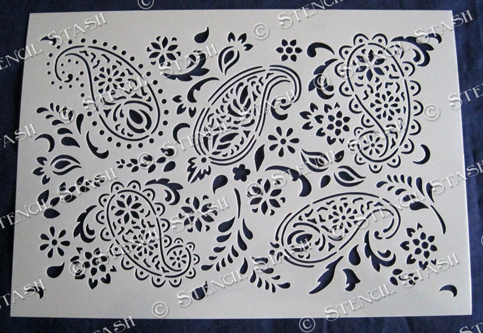 STENCIL 'Paisley Lace Pattern' Furniture Walls Etsy