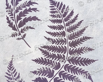 STENCIL &#39;Ferns&#39; Leaves, Create Foliage Designs, Patterns, Furniture, Home Decor, Walls, Reusable THICKER 250/10mil MYLAR by Stencil Stash