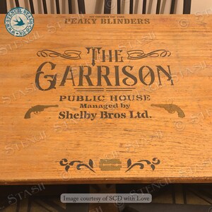 STENCIL 'peaky Blinders Garrison' English Vintage Pub, Sign, Furniture ...