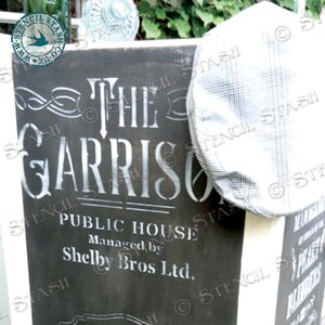 STENCIL 'peaky Blinders Garrison' English Vintage Pub, Sign, Furniture ...