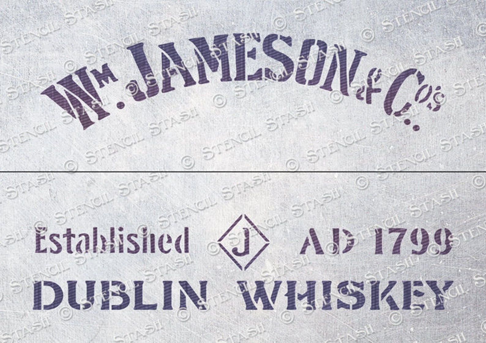 STENCIL 'jameson Whiskey' Vintage Label, Furniture Crafts, Reusable