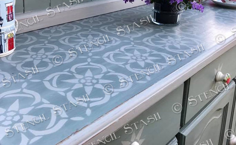 STENCIL 'tile Meknes' 4 Sizes, Moroccan, Furniture, Wall, Floor ...