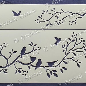 STENCIL 'Birds & Branches', Furniture, Walls, Home Decor, Craft, Suitable for 3d Raised, Reusable THICKER 250/10mil MYLAR, by Stencil Stash image 7