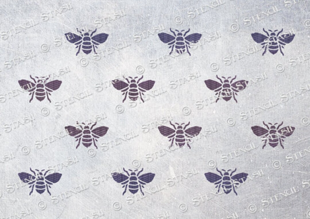 STENCIL 'bee Repeat' 2 Sizes Pattern, Vintage, Rustic Chic, Farmhouse ...