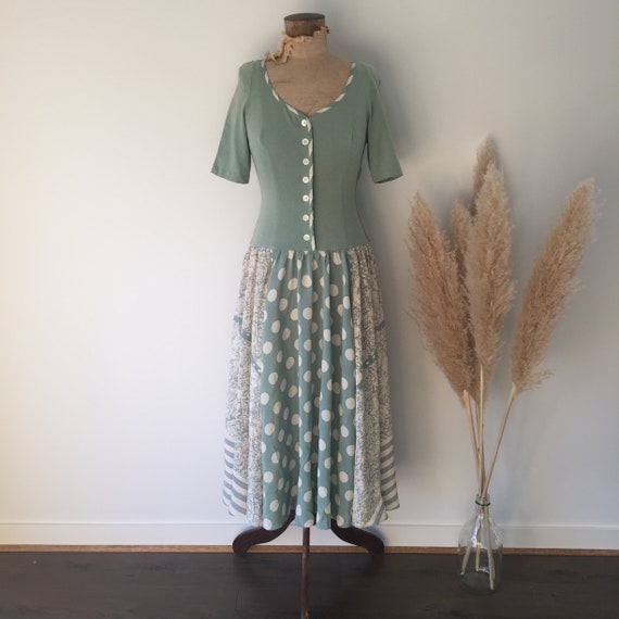 Vintage 1940s Green Dress