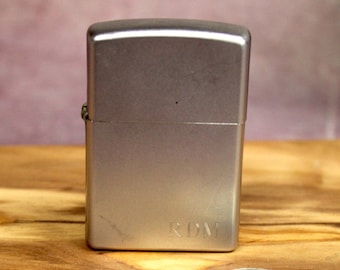 Vintage Zippo Silver Case Lighter, Engraved, 1980's, B73-7-28 - Etsy