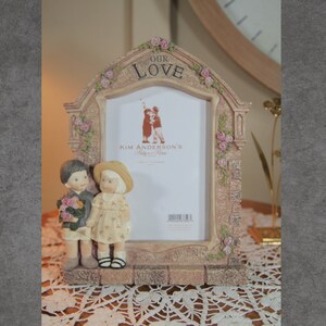 Vintage Decorative Picture Frame, Our Love, Kim Anderson, Pretty as a Picture, Enesco, 9&quot;, 1990&#39;s   B84-9-15