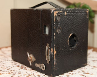 Antique Kodak #3 Brownie Black Box Camera, 1916, 6.5"   B83-10-21