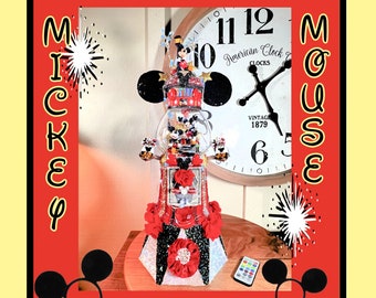 Hij is de muis - fantasie, Mickey Mouse, handgemaakt, kauwgommachine, licht, verfraaid, strass, display, 24 inch K4/2