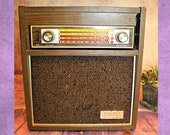 Vintage Table Top 4 Band Console Radio, Logines Symphonette, 17 quot (B)