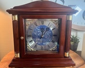 Vintage, Decorative Face, Bulova, Square Mantel Clock, Quartz, 12 quot , 1980 39 s, Issue K1 26