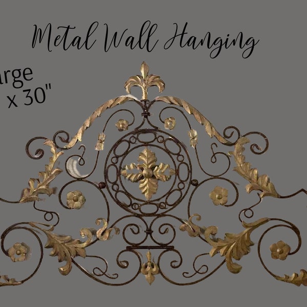 Large Metal Scroll Wall Art Etsy