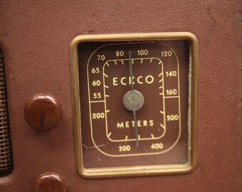 希少なヴィンテージ Eckco ラジオ、AM、真空管ラジオ、1940 年代、12.5