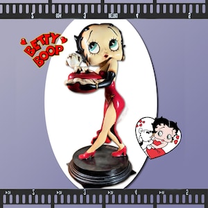 Grande Statue Betty Boop En Résine – Diablesse Robe Noire – Hauteur 95 Cm – Décoration Originale