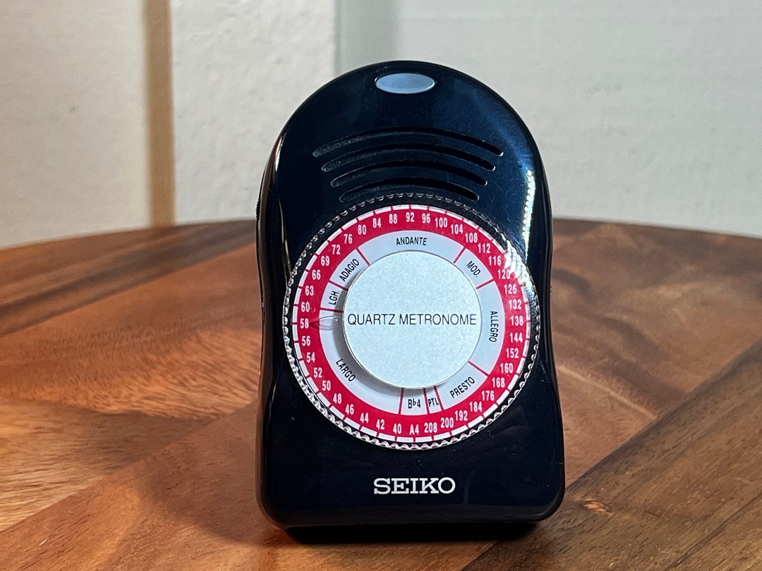 Seiko Quartz Metronome Vintage Black Tested Working Music