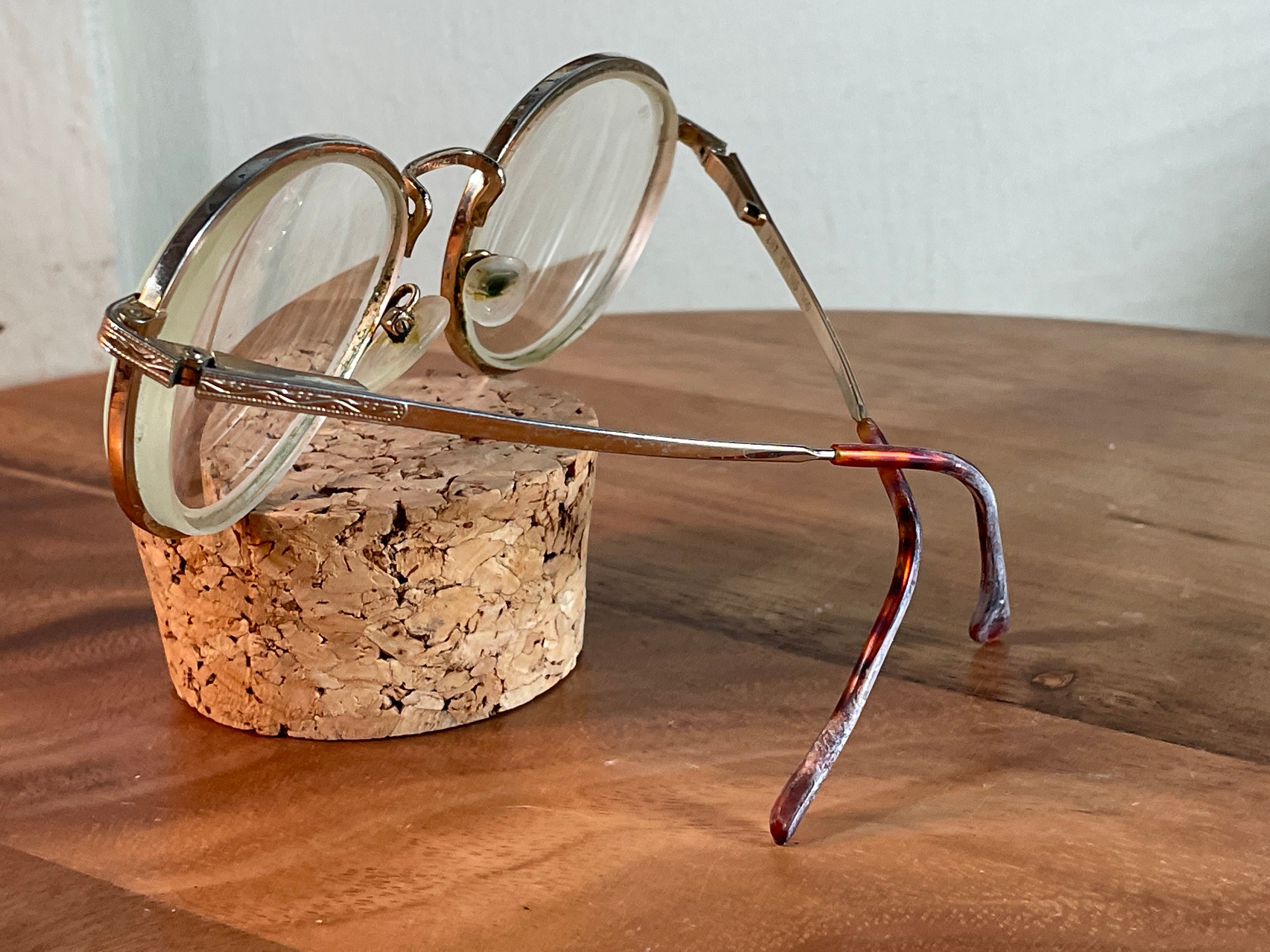 litmus her praha タイツ Vintage, Titmus Eyeglasses Frames, Clear Brown Gold, Z87