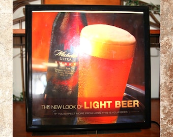 Vintage Michelob Beer Wall Crystal Sconce Lantern Sconce Light Bar