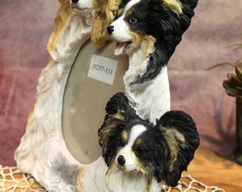 3 パピヨン犬樹脂額縁、1980 年代、8.5 インチ B40-8-9 - Etsy 日本