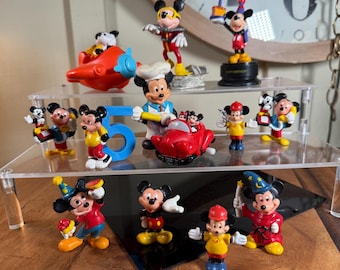 Disney, Mickey Mouse, Figuras, Lote, Surtido, Vintage, 14 piezas, 4", años 2000 B84-11-16