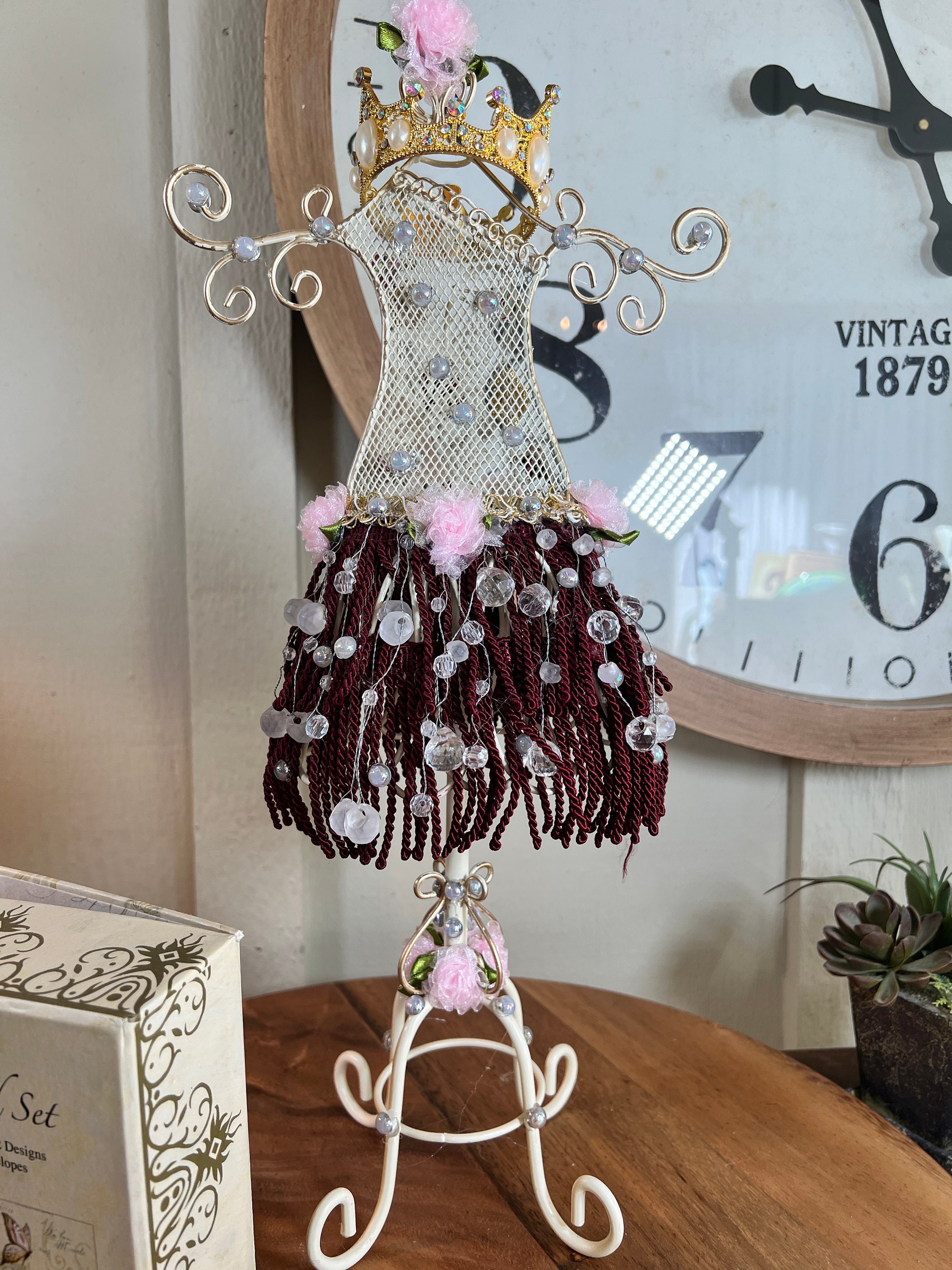 Metal Wire Mannequin Dress Form Hand Decorated Victorian Etsy