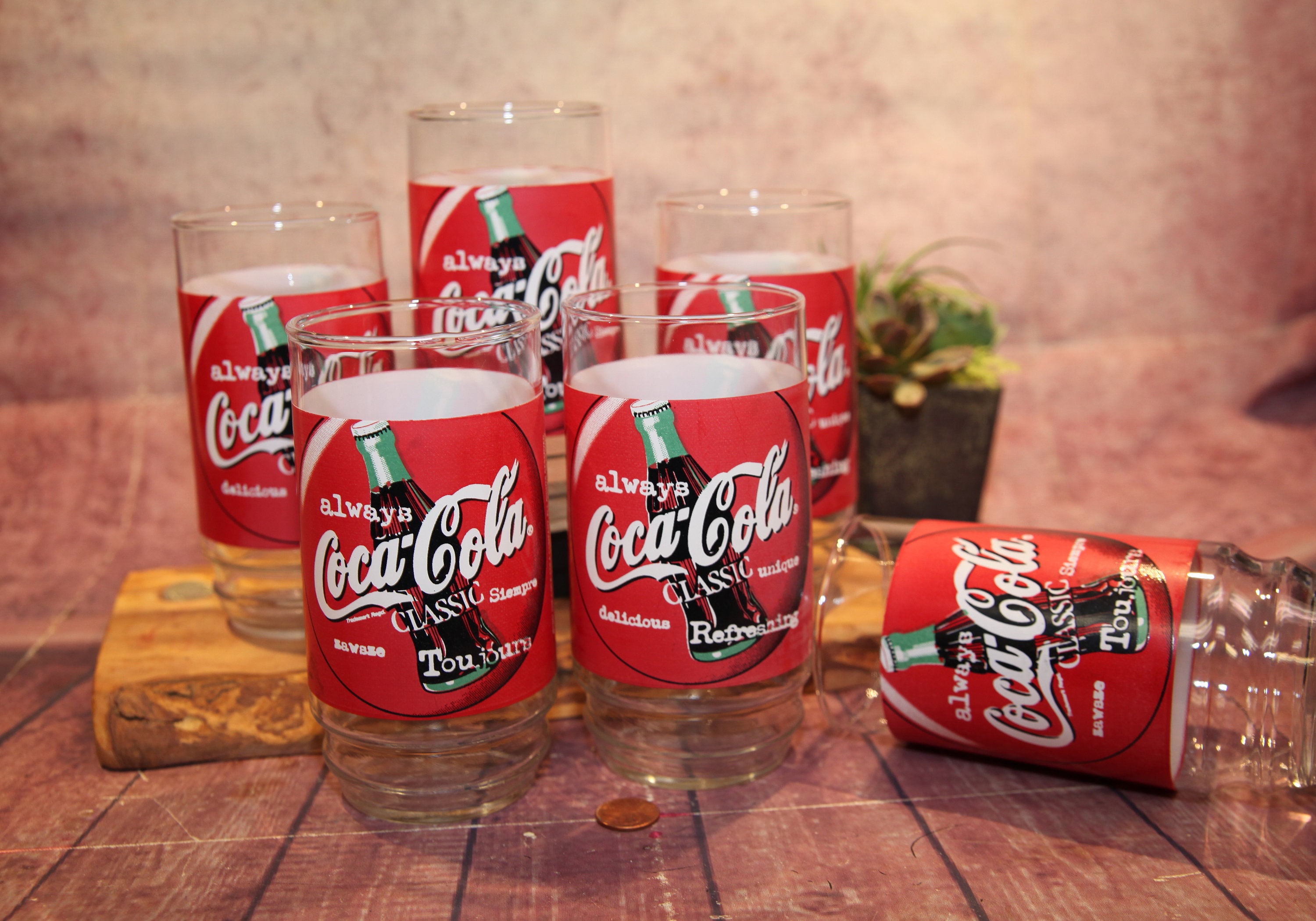 ヴィンテージコカコーラグラスセット ✳︎ヴィンテージ✳︎コカコーラ✳︎グラス2個セット✳︎ - メルカリ