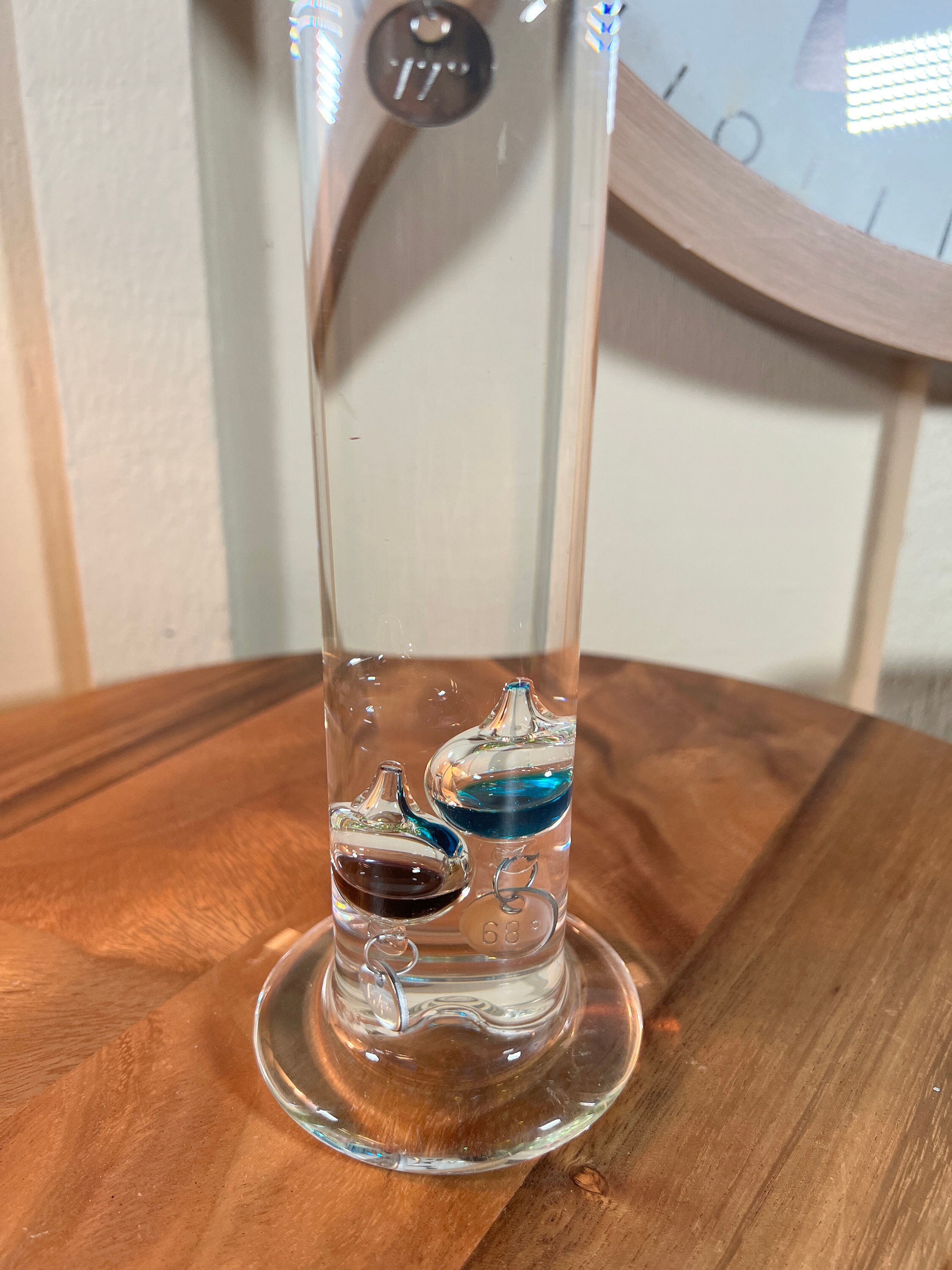 Vintage 14 Galileo Liquid Thermometer in Silver Metal Etsy