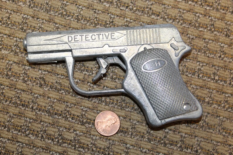 Vintage Leslie Henry Detective Cap Gun 1960s Metal Cap Gun Etsy