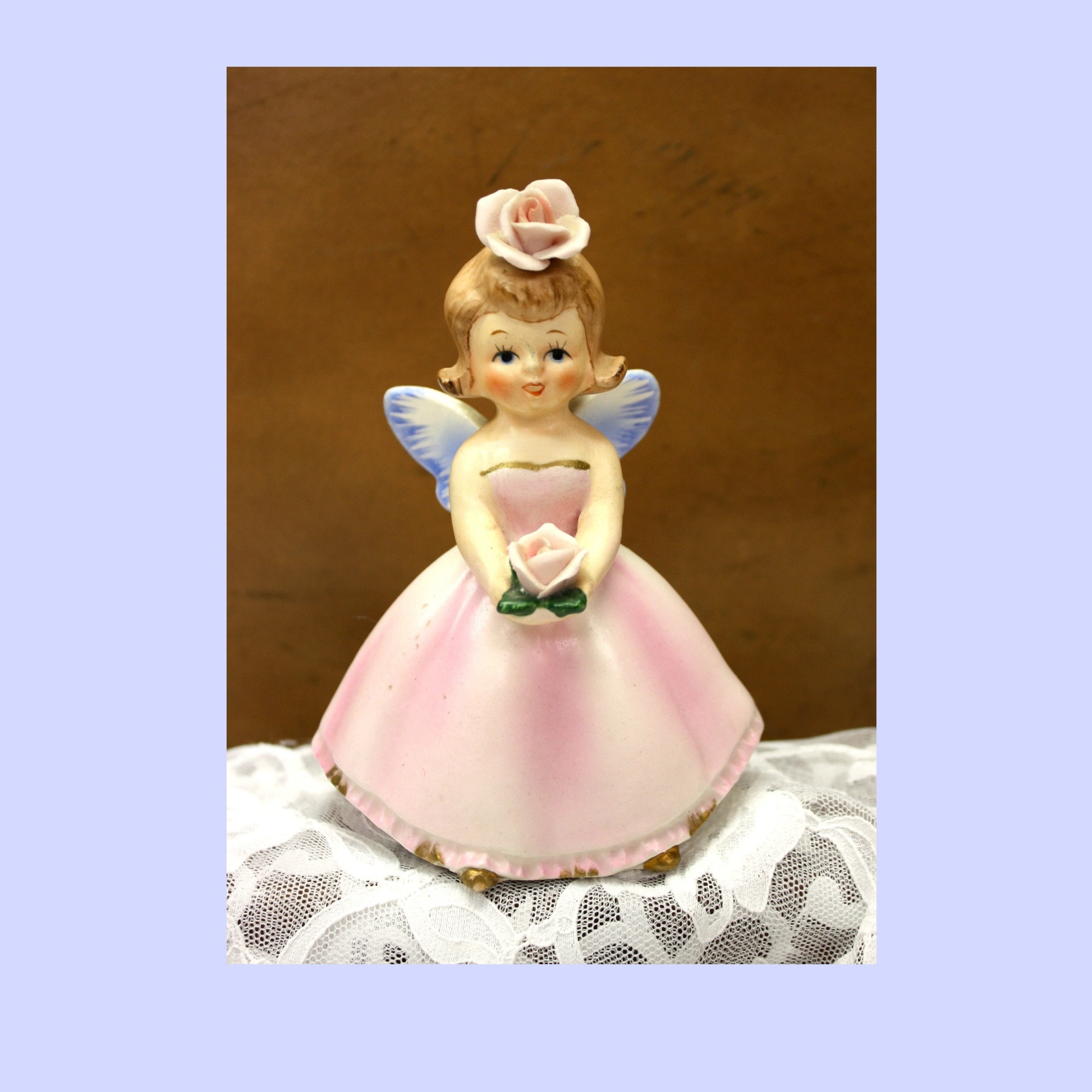 Fairy Angel Girl Lefton | Etsy Very Nice, Vintage, Lefton, Pink